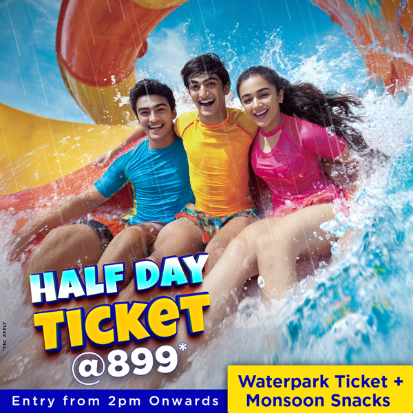 Half Day Ticket available at wet'njoy