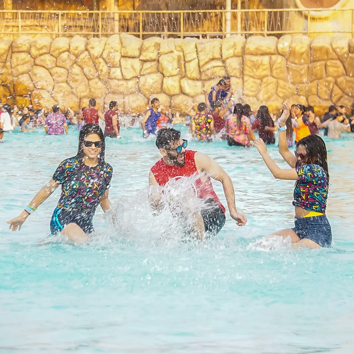 Wavepool at waterpark
