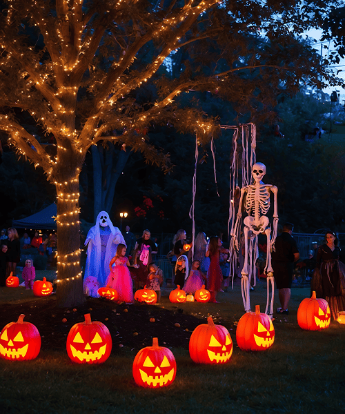 Halloween Hauntfest celebration decor at Lonavala Park