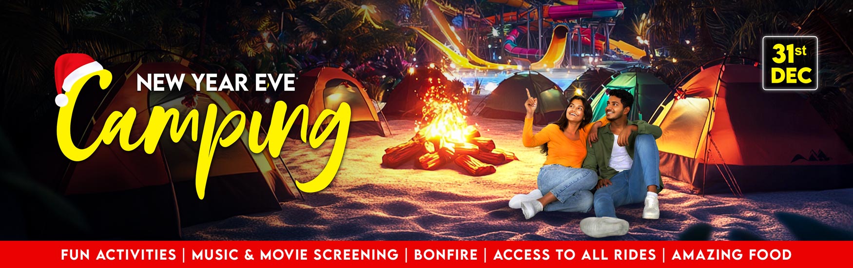 New Year Evening - Camping -31-Dec - Fun Activities, Music, Movie Screening, Bonfire, access to all rides, amazing food