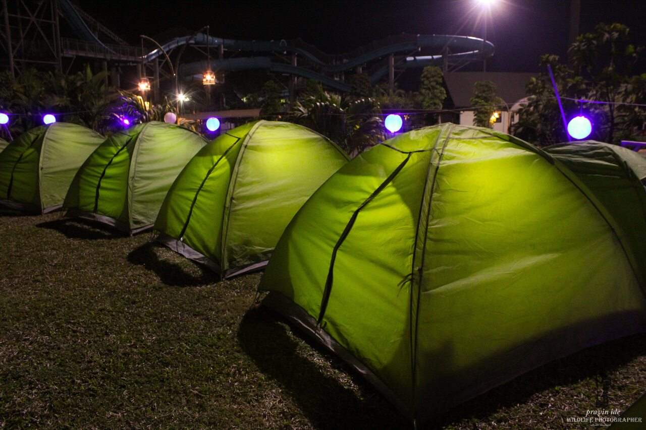 Night Tent View at Wet'nJoy Lonavala Park