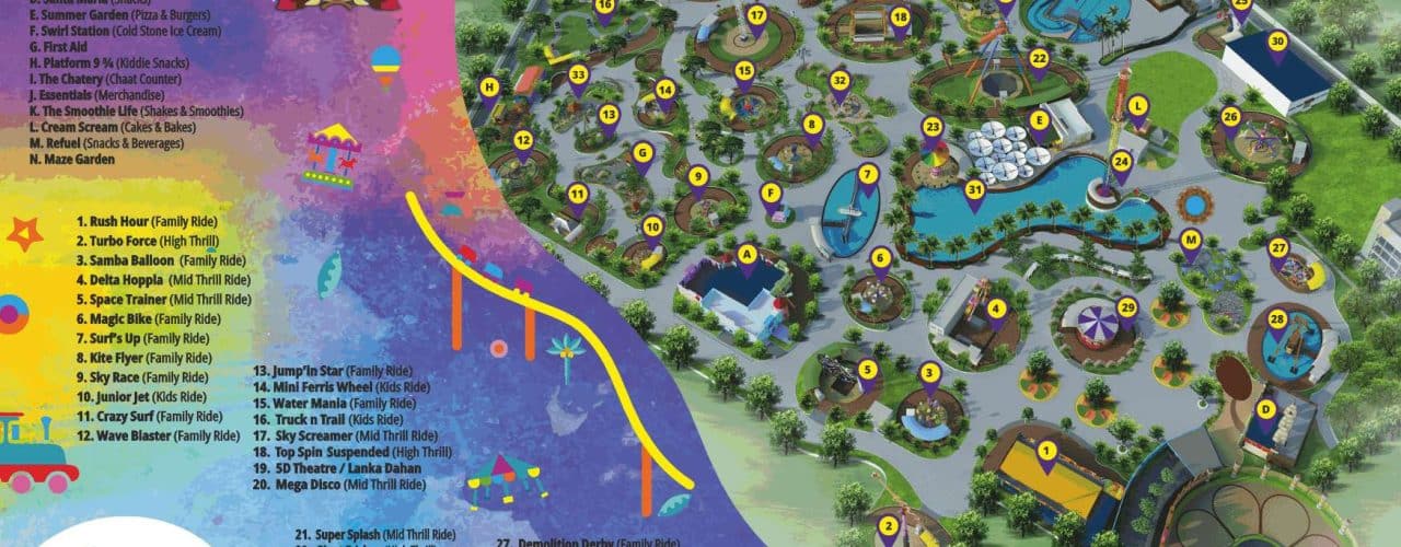Amusement Park map at Wet'nJoy Lonavala