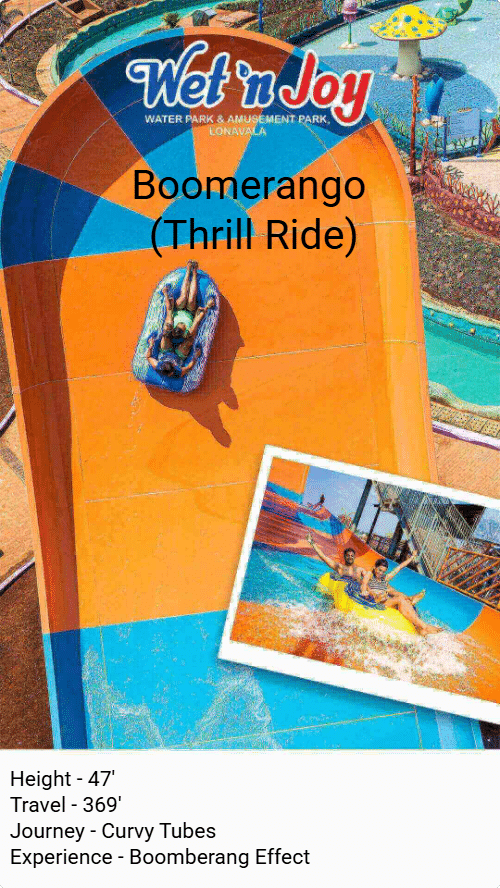 Boomerango Thrill ride at water park