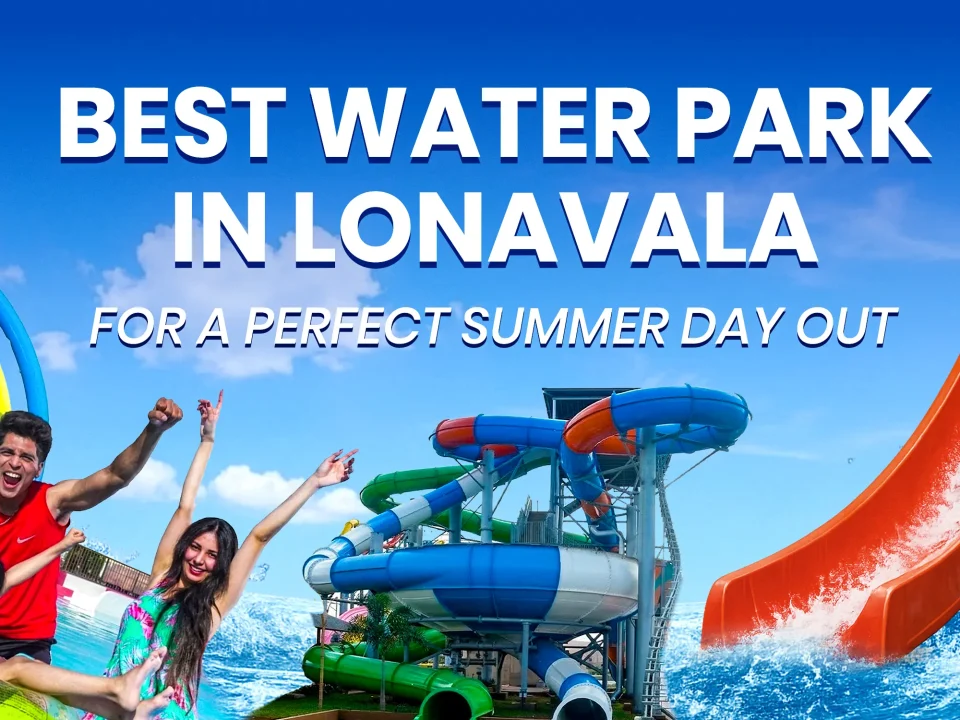 Excited friends and family enjoying water rides and slides at Wet’nJoy, the best water park in Lonavala for a summer day out near Pune and Mumbai.