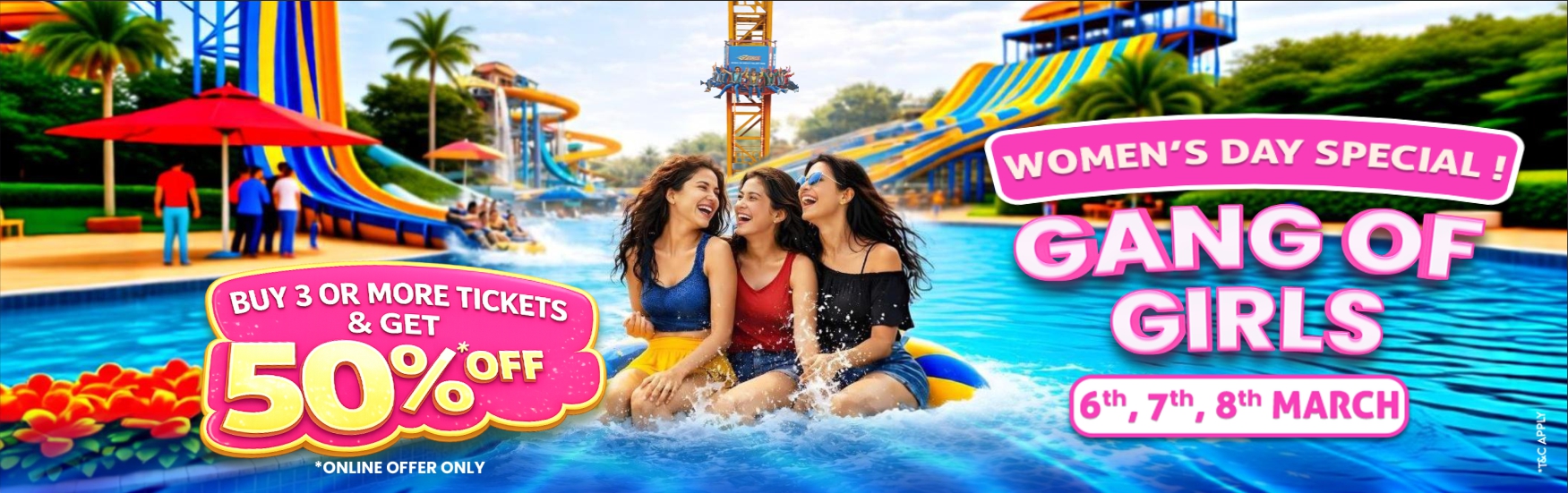 Gang of girls, Buy 3 or more tickets & get 50% off
