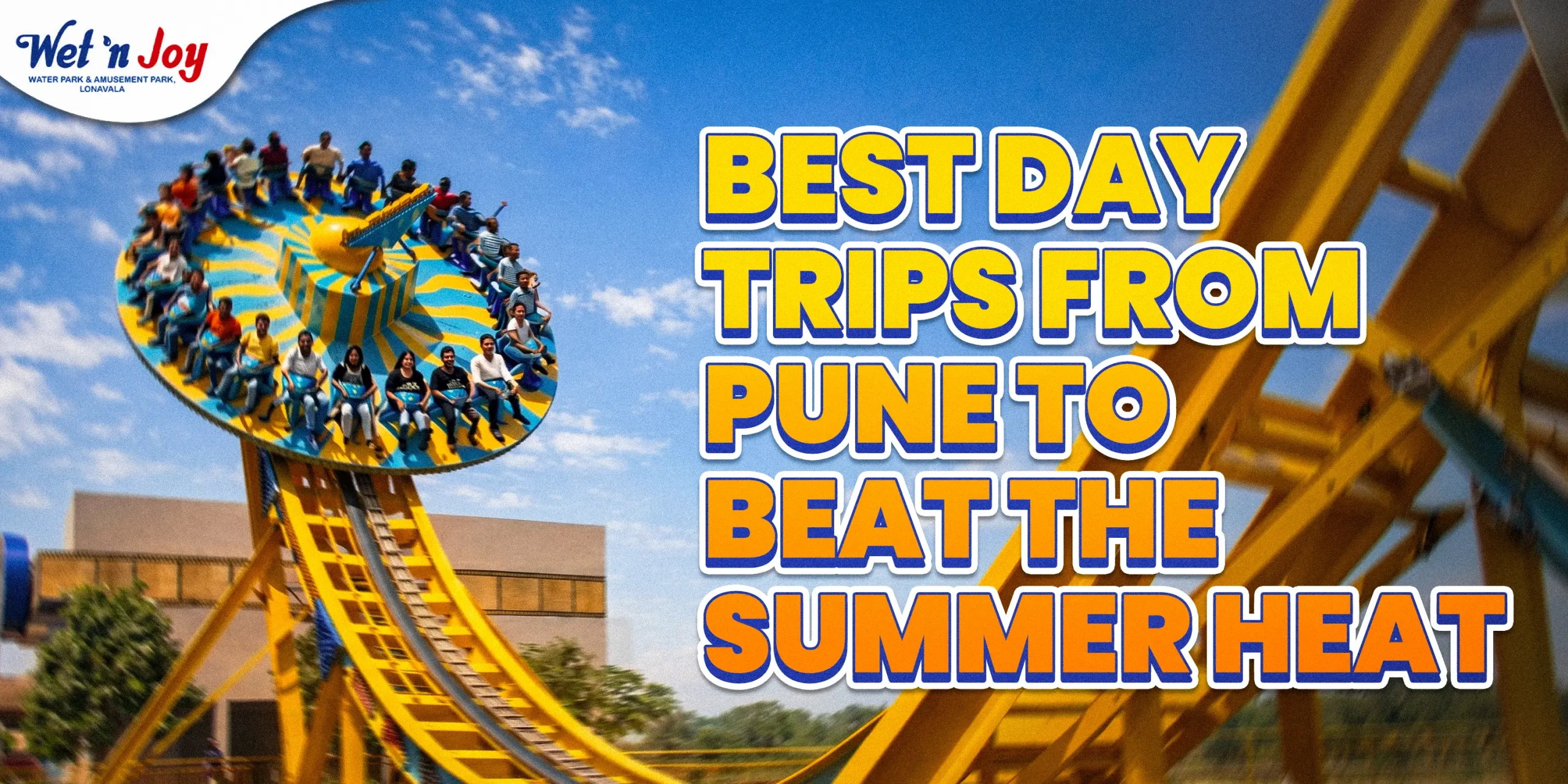 Thrilling Disco H2O ride at Wet’nJoy Lonavala, a top choice for day trips from Pune to beat the summer heat.