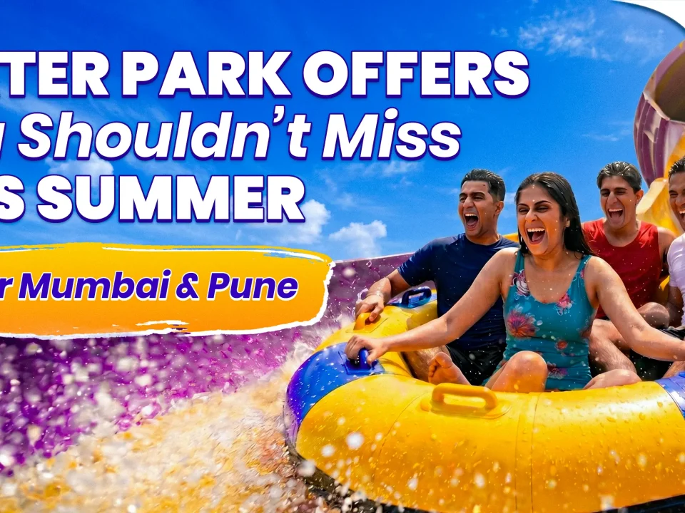 Friends enjoying a group raft ride at Wet’nJoy Lonavala, featuring top water park offers near Mumbai and Pune for summer.