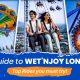 A collage of thrill rides at Wet'nJoy Lonavala, featuring visitors enjoying the swing chair ride, the high-altitude Sky Swinger, and a giant pendulum ride, showcasing top amusement park rides in Lonavala.