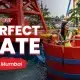 Couple enjoying an amusement park ride at Wet'nJoy Lonavala, one of the best places to visit near Mumbai for couples during the monsoon.